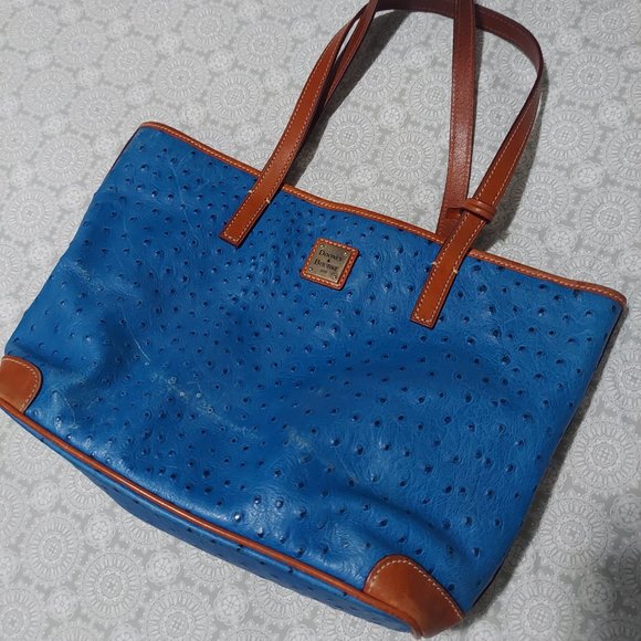 Dooney and Bourke Blue pebble leather tote - Picture 1 of 7